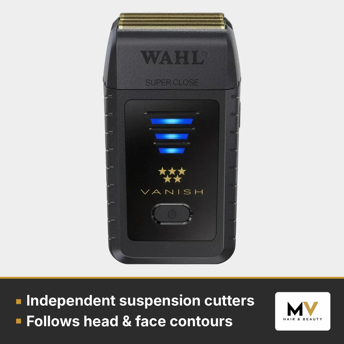 Wahl Professional 5 Star Vanish Foil Shaver – Independent suspension cutters, Follows head & face contours