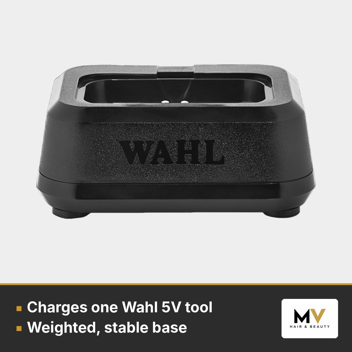 Wahl Single Power Station – Charges one Wahl 5V tool, Weighted, stable base