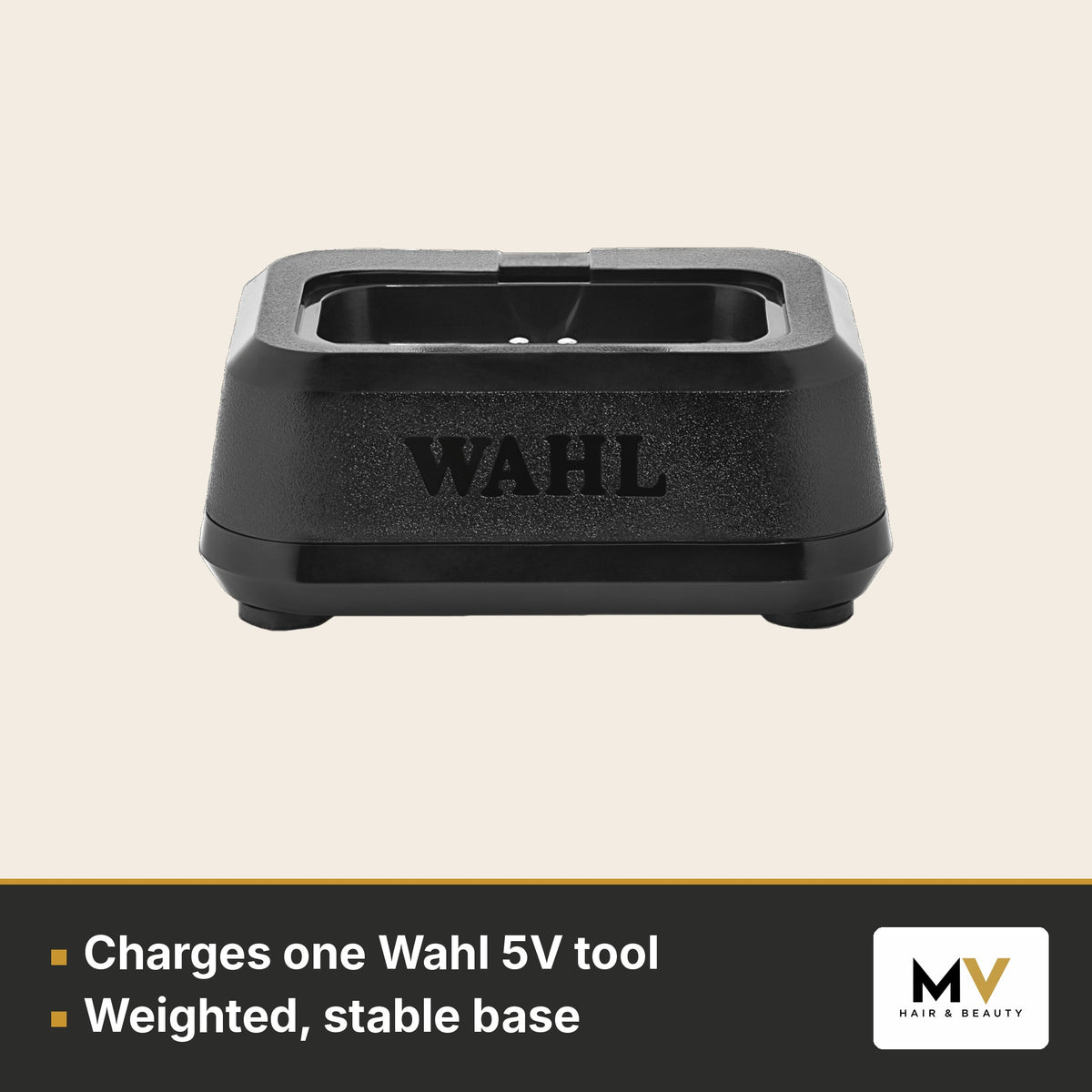 Wahl Single Power Station – Charges one Wahl 5V tool, Weighted, stable base