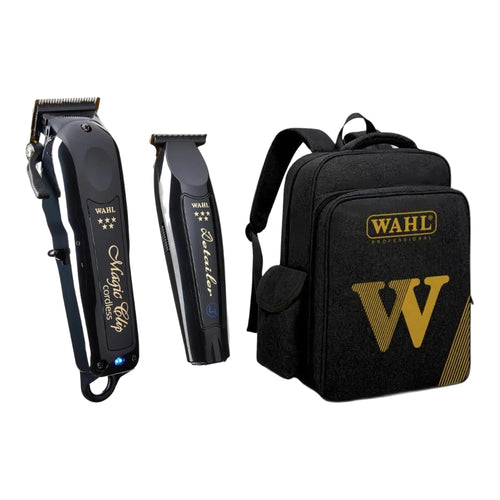 Wahl 5 Star Black Magic Clip & Detailer Li Combo + Barber Backpack – all bundle items together