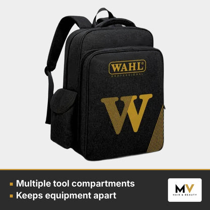 Wahl Professional Barber Backpack – Black – Multiple tool compartments, Keeps equipment apart