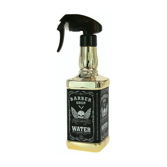 Gold 500ml barber water spray bottle with black trigger