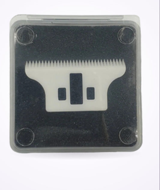 White ceramic trimmer blade in protective case