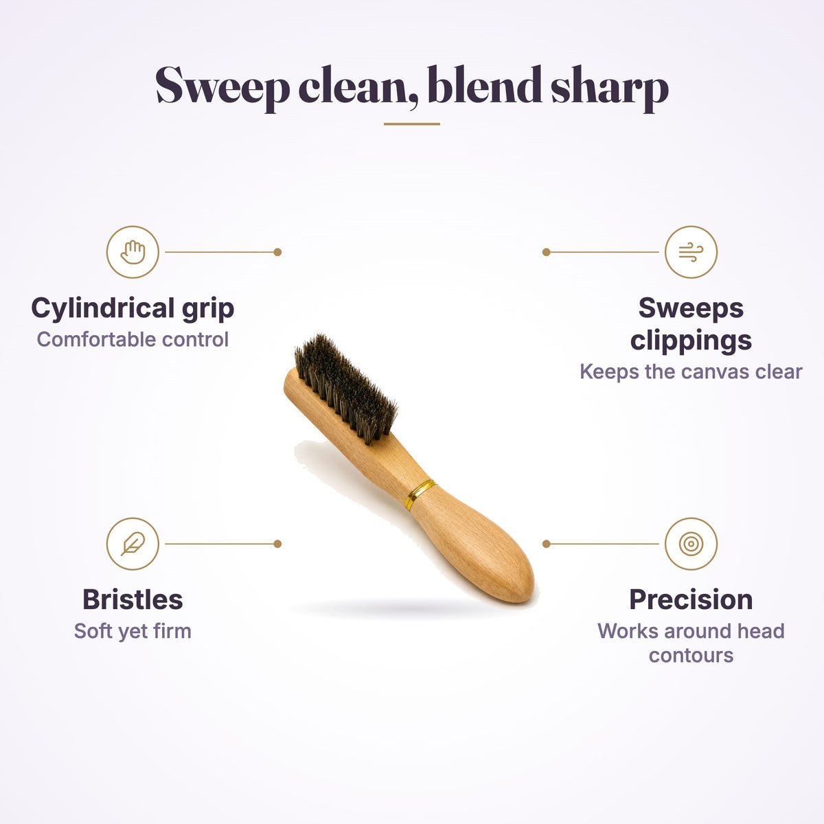 Bymace X2678 barber fade brush, view 5